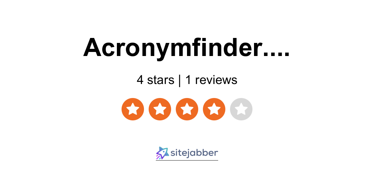 acronymfinder-reviews-1-review-of-acronymfinder-sitejabber