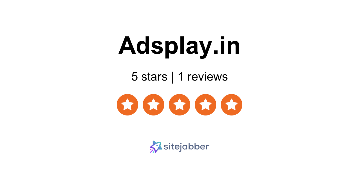 Adsplay.in Reviews - 1 Review of Adsplay.in | Sitejabber