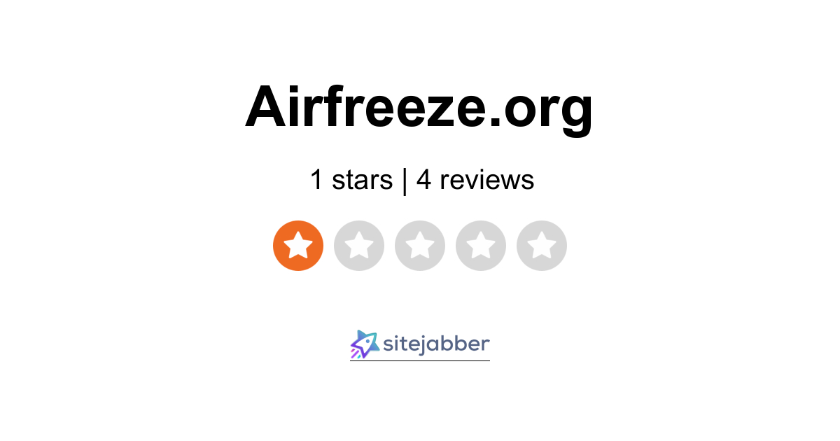 Airfreeze Reviews 4 Reviews Of Airfreeze Org Sitejabber