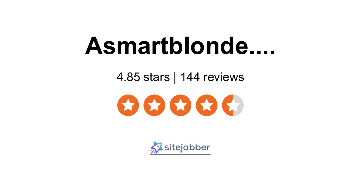 Smart Blonde Reviews 143 Reviews Of Sitejabber