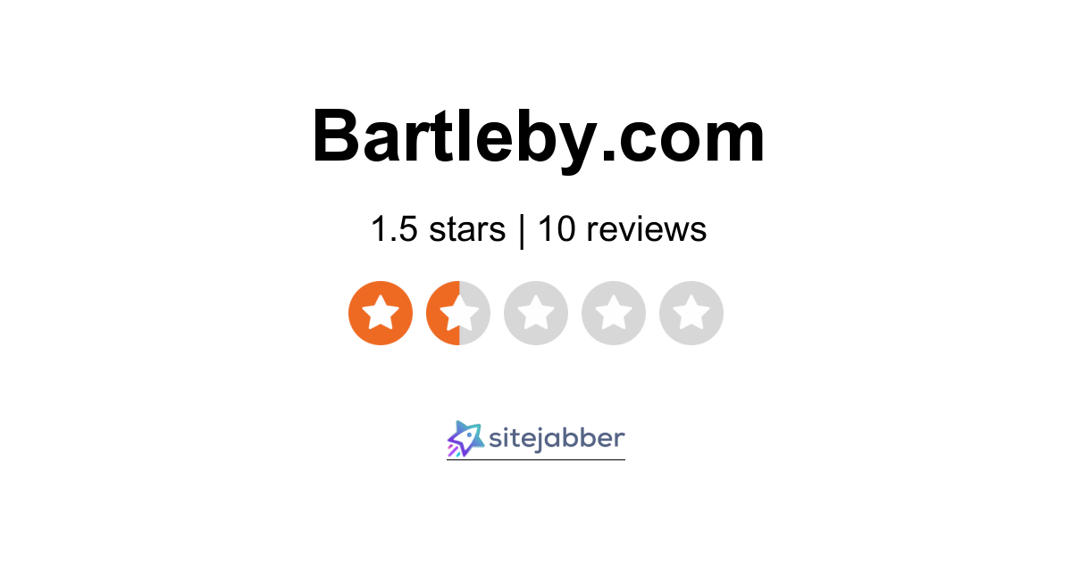 Bartleby Reviews - 10 Reviews Of Bartleby.com | Sitejabber