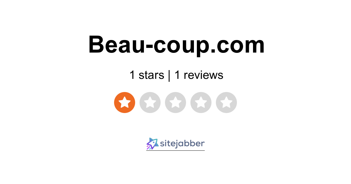 Beau-coup Reviews - 1 Review of Beau-coup.com | Sitejabber