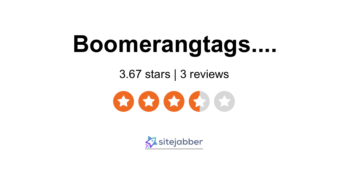 Boomerang best sale tags collar