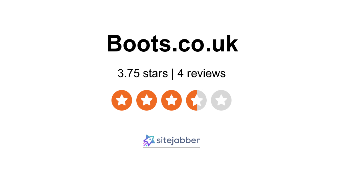 Boots Reviews 4 Reviews of Boots.co.uk Sitejabber