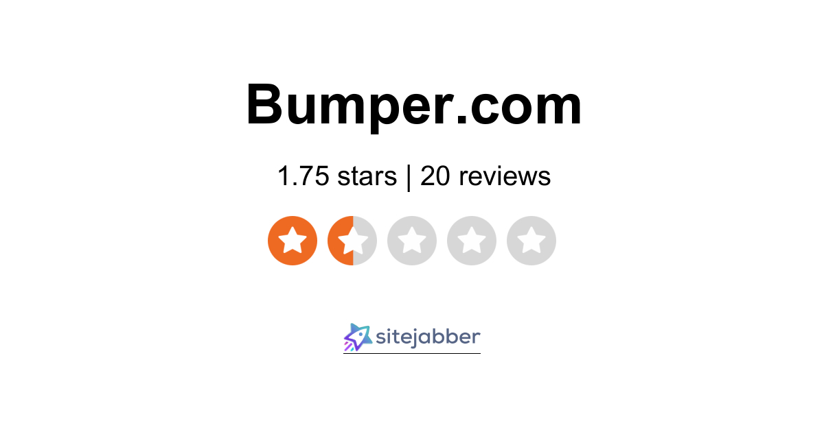 Bumper Reviews 13 Reviews of Sitejabber