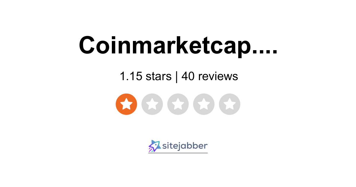 CoinMarketCap Reviews 40 Reviews of Coinmarketcap Sitejabber