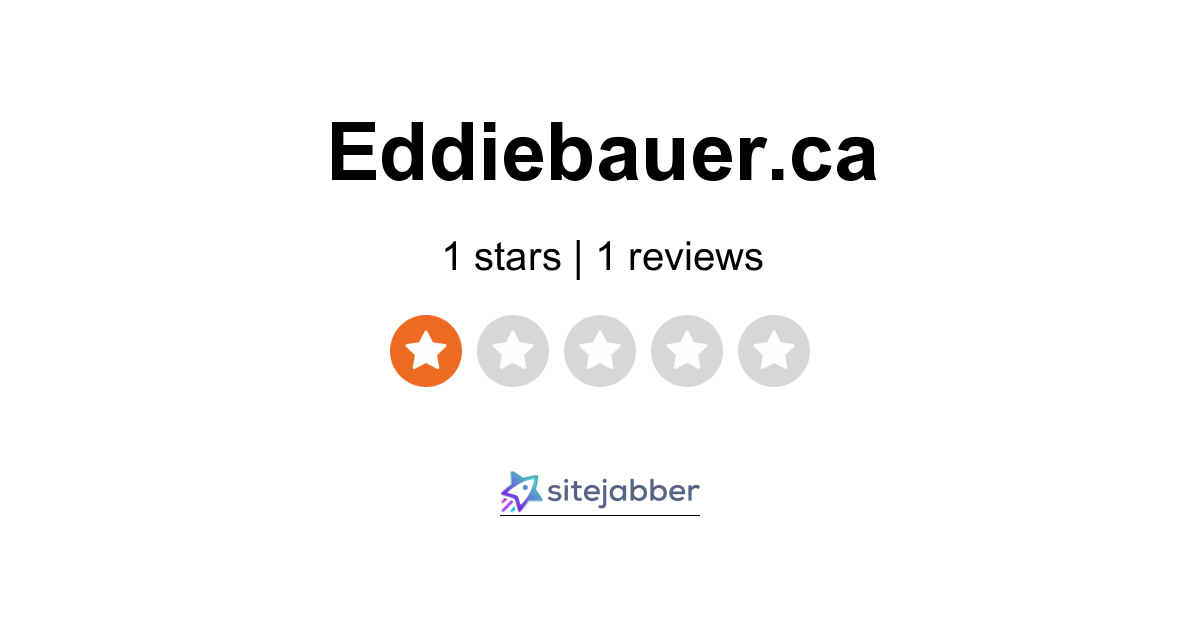 Eddie Bauer Reviews - 1 Review of Eddiebauer.ca | Sitejabber