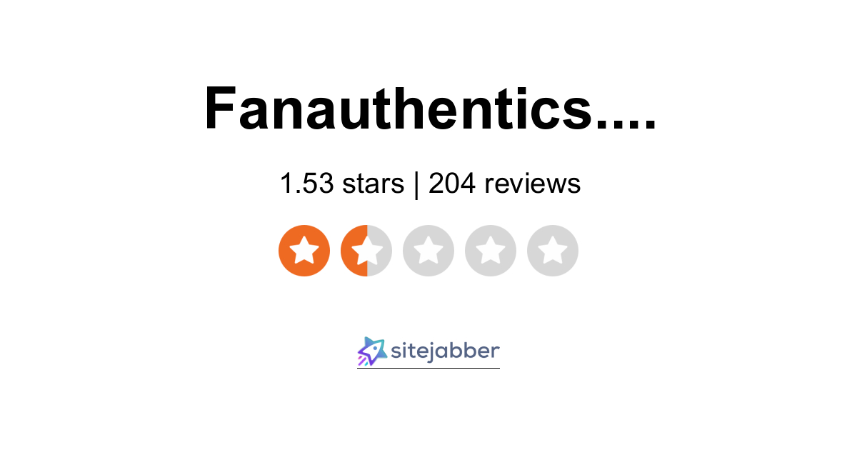 FanAuthentics Reviews 204 Reviews of Fanauthentics Sitejabber