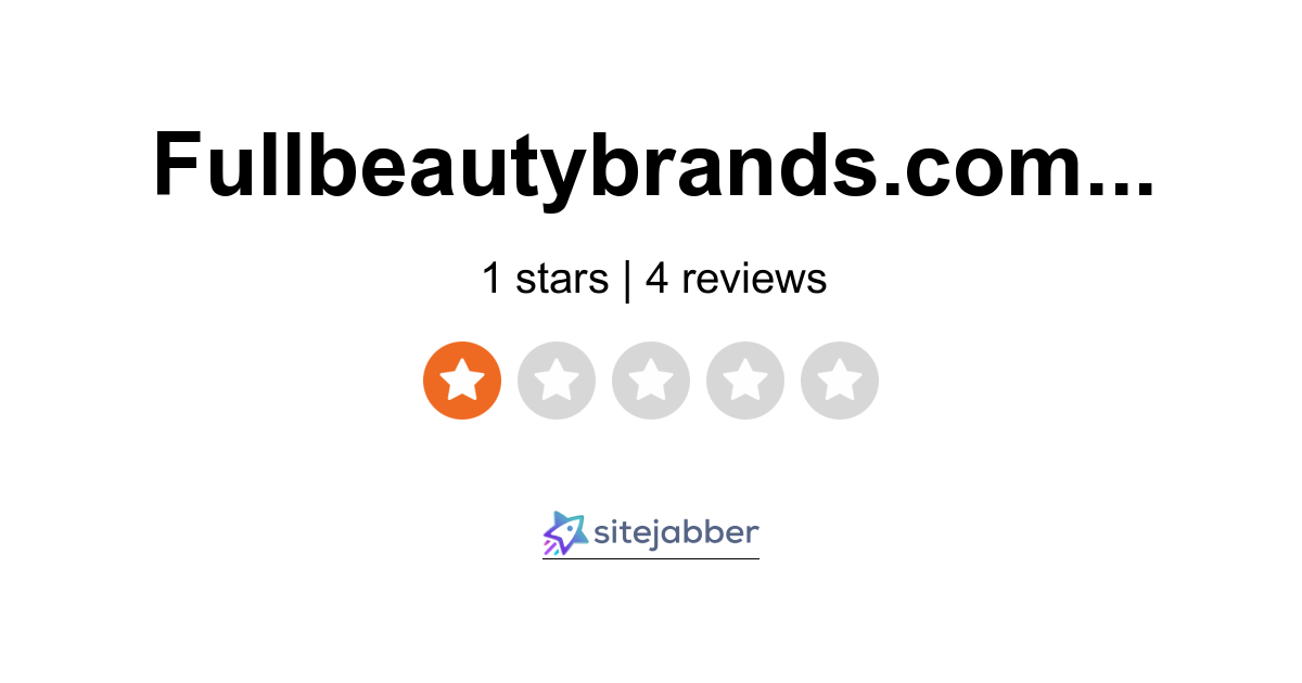 FullBeauty Brands Reviews - 3 Reviews of Fullbeautybrands.com | Sitejabber