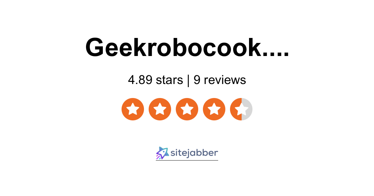 Robocook Reviews 9 Reviews of Geekrobocook Sitejabber