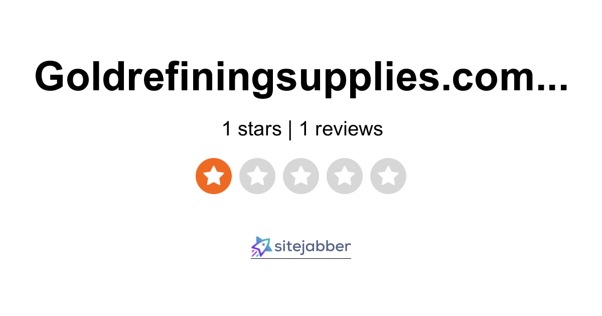 GoldRefiningSupplies Reviews - 1 Review of Goldrefiningsupplies.com