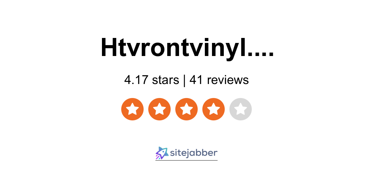 HTVRont Vinyl Reviews - 41 Reviews of Htvrontvinyl.com