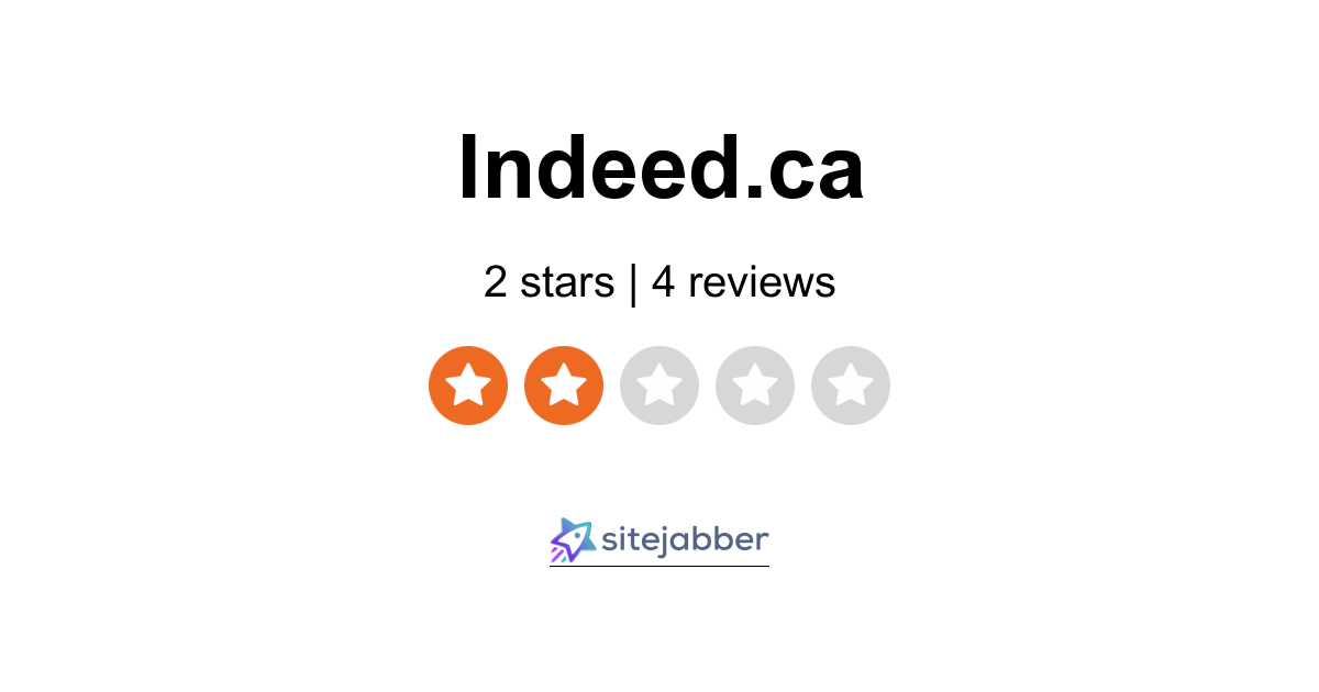 Indeed.ca Reviews 4 Reviews of Indeed.ca Sitejabber