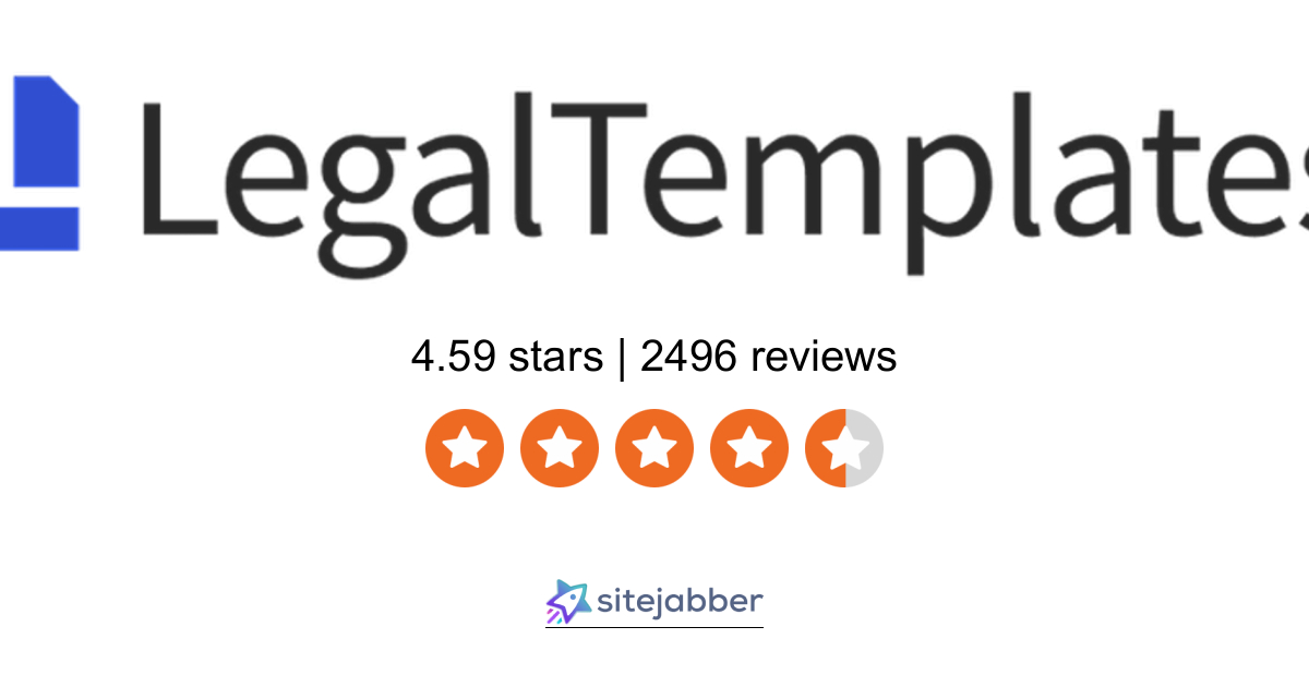 LegalTemplates Reviews 2,496 Reviews of Sitejabber