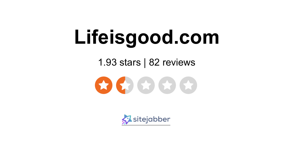 Life Is Good Reviews 38 Reviews Of Lifeisgood Com Sitejabber