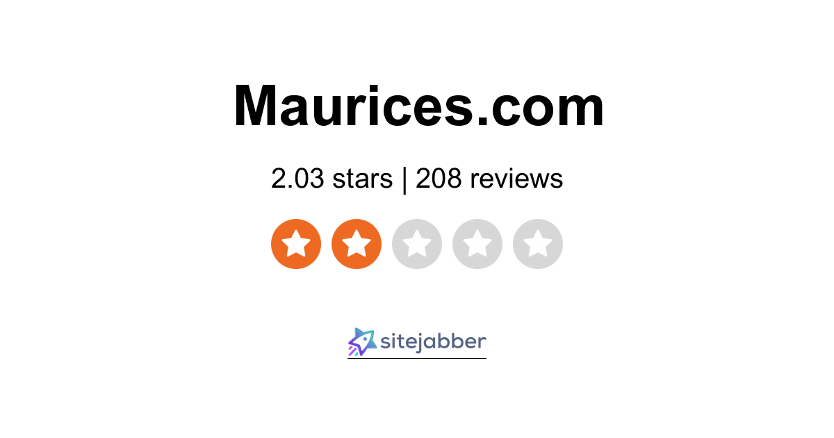 Maurices Reviews 208 Reviews of Maurices Sitejabber