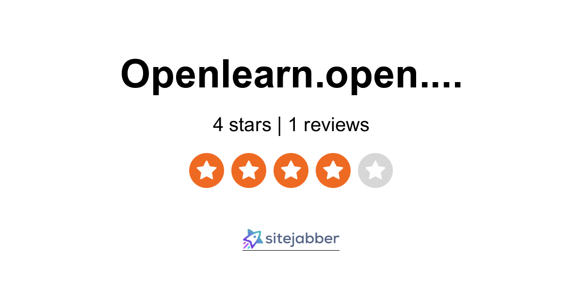 OpenLearn UK - 1 of Openlearn.open.ac.uk Sitejabber