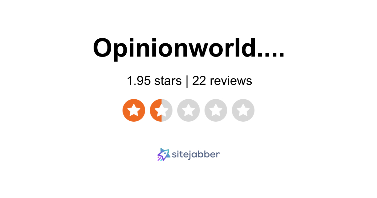 Opinionworld Reviews Reviews Of Opinionworld Com Sitejabber