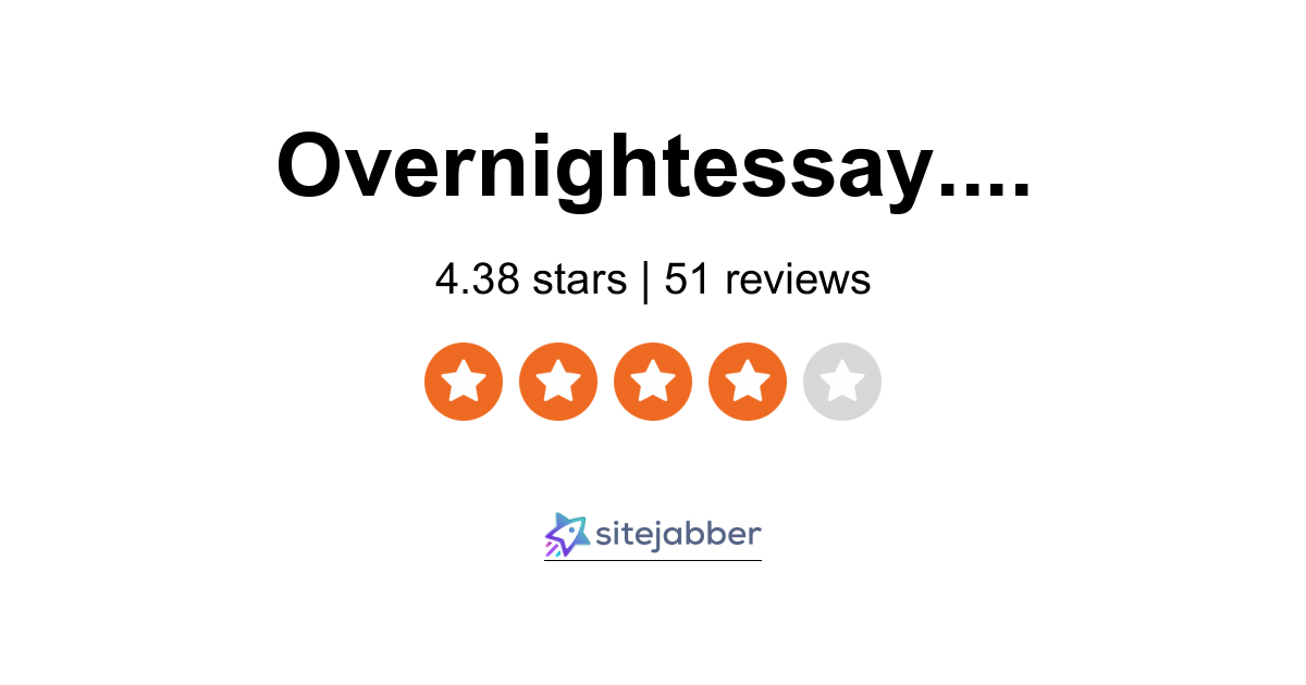 Overnight Essay Reviews 51 Reviews Of Overnightessay Com Sitejabber