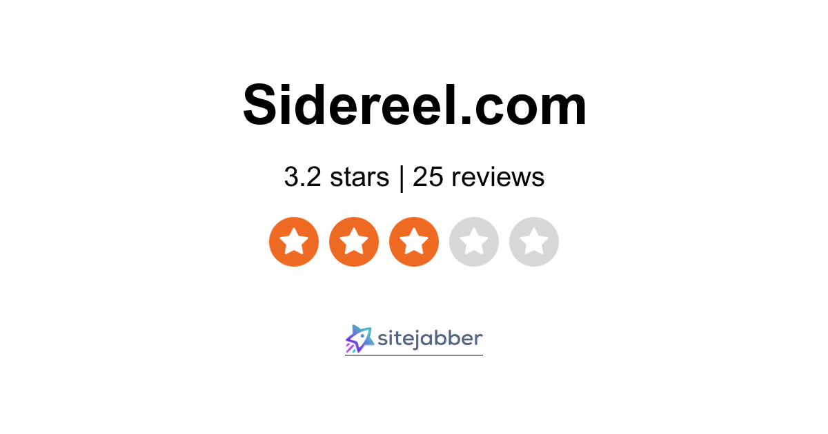 SideReel Reviews 25 Reviews of Sidereel Sitejabber