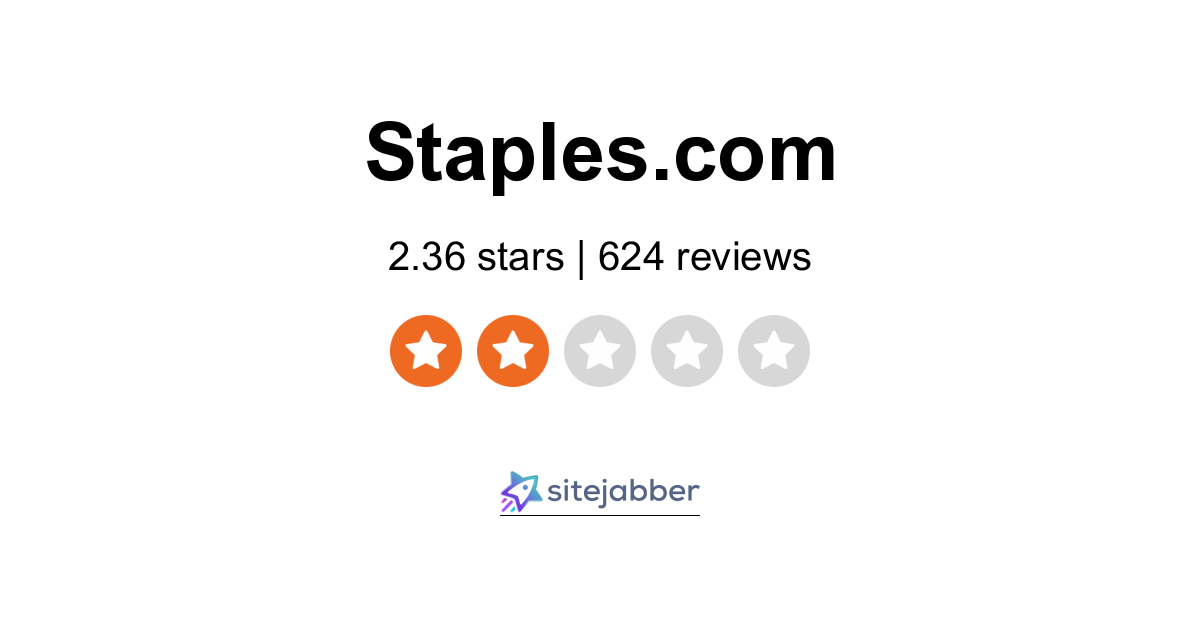 Staples Reviews 898 Reviews of Sitejabber