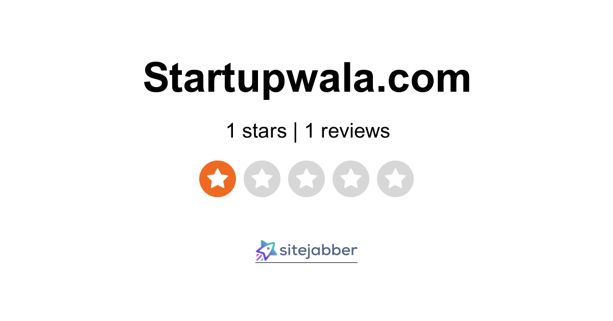 Startupwala Reviews - 1 Review of Startupwala.com | Sitejabber