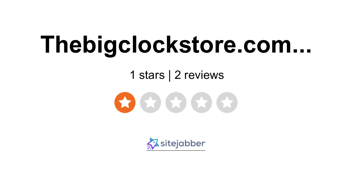 The Big Clock Store Reviews 1 Review Of Thebigclockstore Com Sitejabber