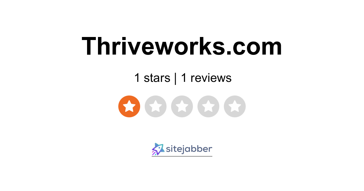 Thriveworks Reviews 1 Review Of Sitejabber