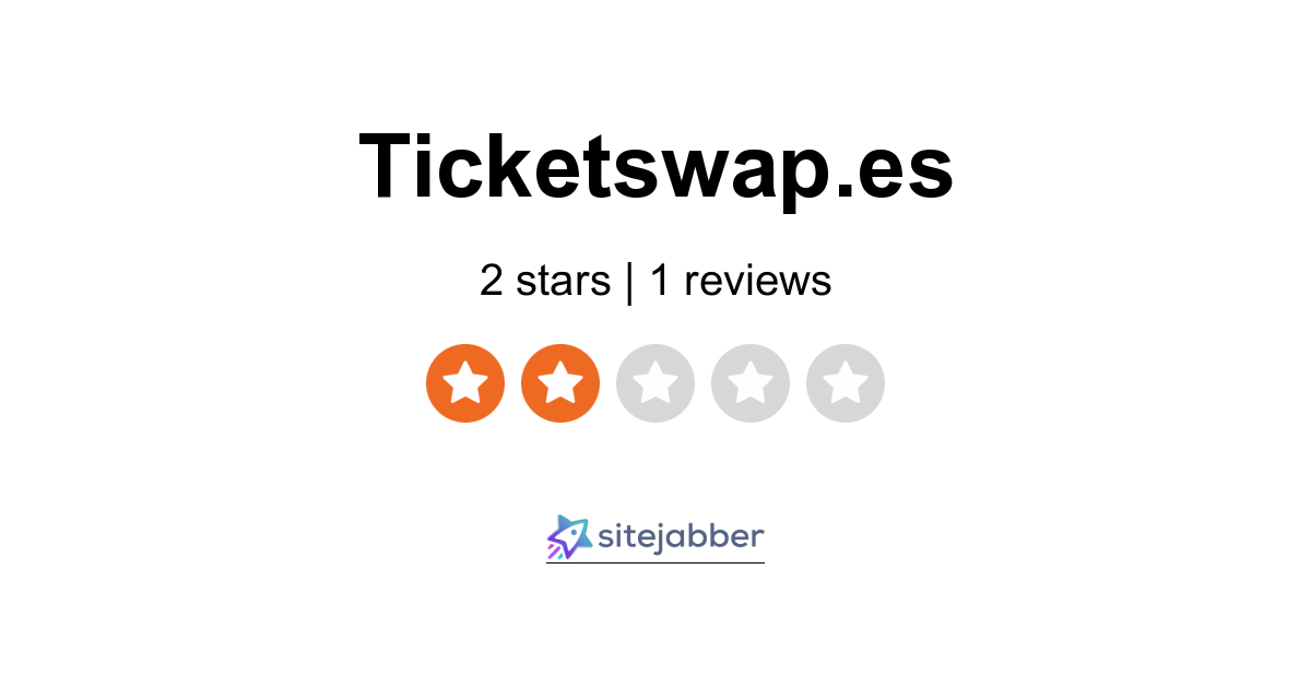 Ticketswap.es Reviews 1 Review of Ticketswap.es Sitejabber