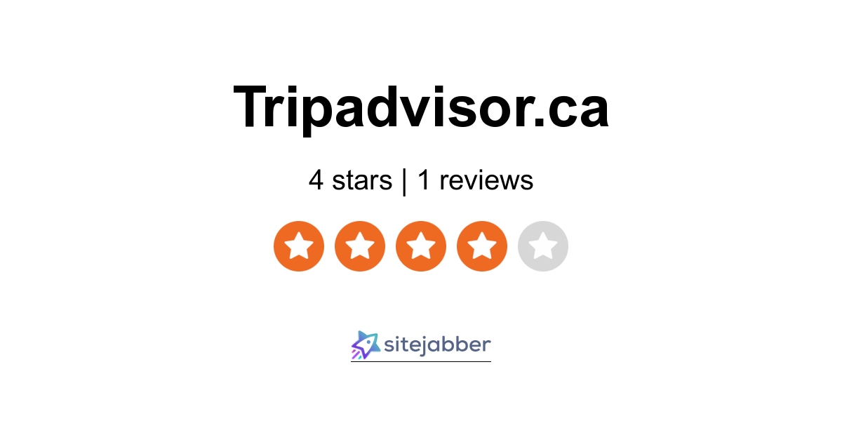 Tripadvisor.ca Reviews 1 Review of Tripadvisor.ca Sitejabber