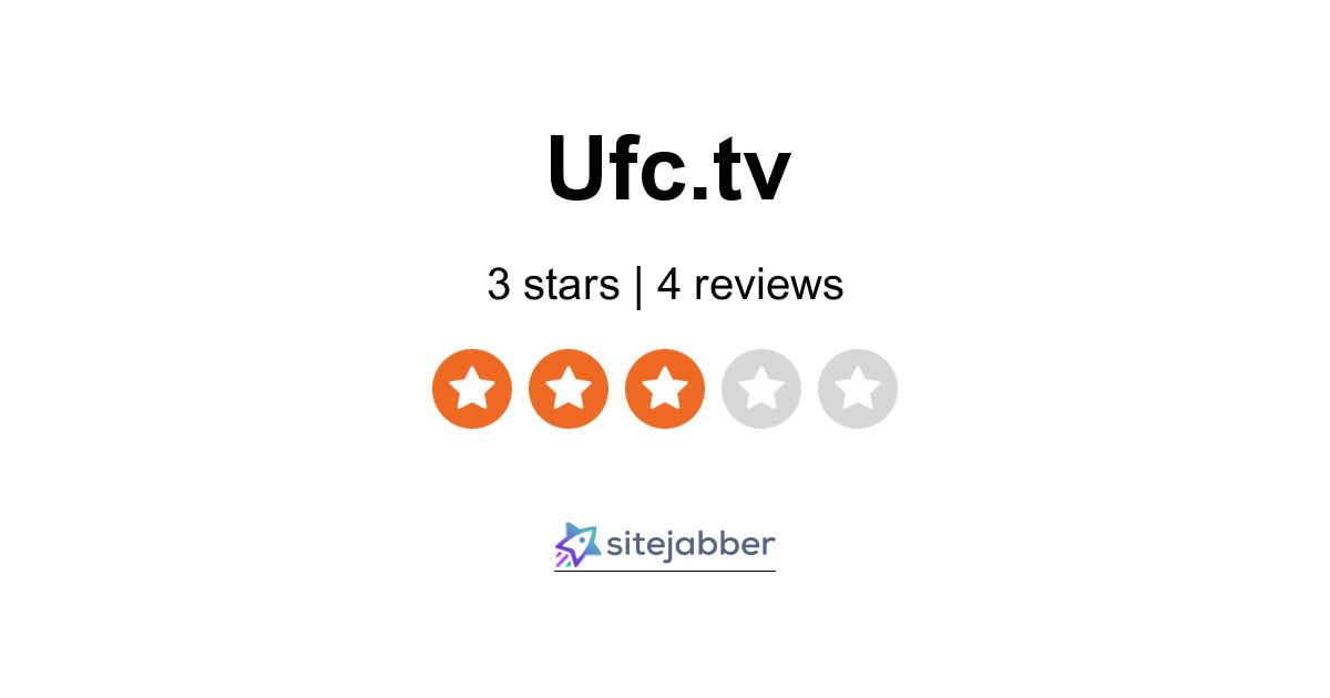 UFC.tv Reviews - 4 Reviews of Ufc.tv | Sitejabber